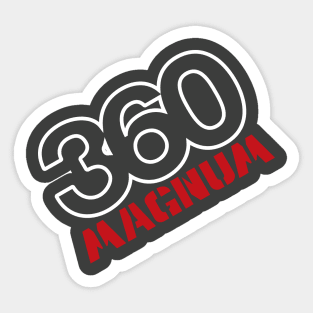 360 Magnum - Badge Design (White) Sticker